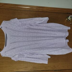 Lavender Cable Knit Sweater Plus Size 2x-3x